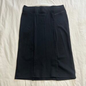 89th + Madison Womens Black Ponte Knit Pencil Skirt Elastic Waist Size S